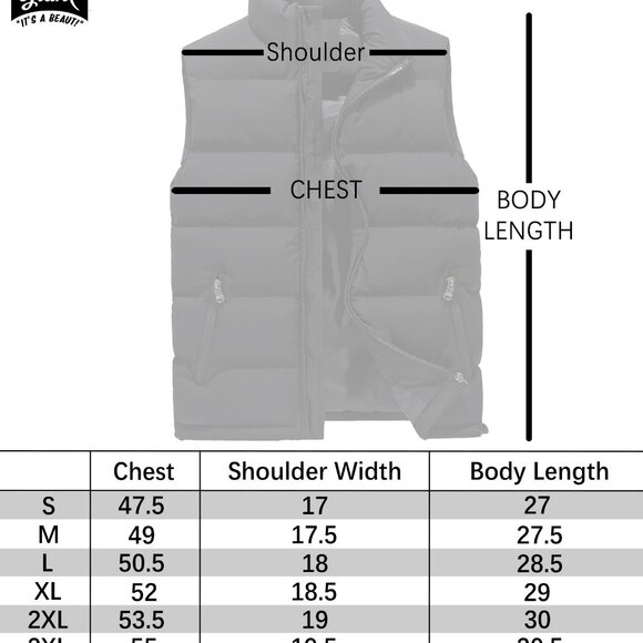 Men's Lightweight Puffer Vest with Zippered Side Pocket - Picture 5 of 5